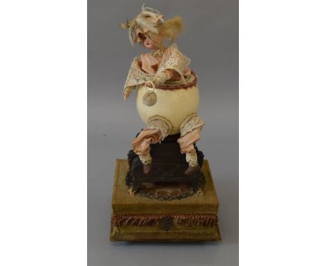 Gaston Decamps (Roullet et Decamps), a musical automaton featuring a doll inside an ostrich egg. Egg appears to be hatching a