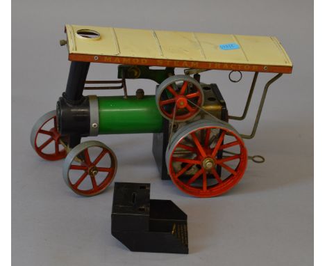 Mamod Traction Engine with whistle and burner tray, sd to roof.
