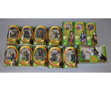 13 Toybiz Lord Of The Rings Fellowship Of The Ring figures and sets, boxed.