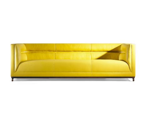 Jephson Robb for Bernhardt Design&nbsp;'Alex' Sofa, circa 2016&nbsp;Leather upholstery, walnut&nbsp;79cm high, 264cm wide&nbs