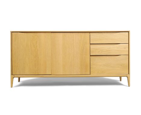 Ercol&nbsp;'Romana' sideboard, circa 2020&nbsp;Oak&nbsp;Manufacturer's label to reverse&nbsp;75.5cm high, 160cm wide, 45.5cm 