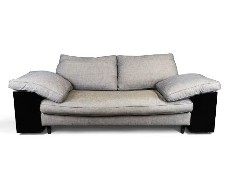 After Eileen Gray, possibly by Classicon&nbsp;'Lota' sofa, circa 1990&nbsp;Lacquered MDF, fabric upholstery&nbsp;65cm high, 2