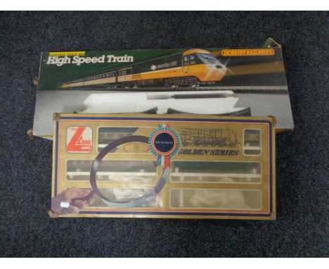 A boxed Lima Intercity train set together with a Hornby high speed train set in box 