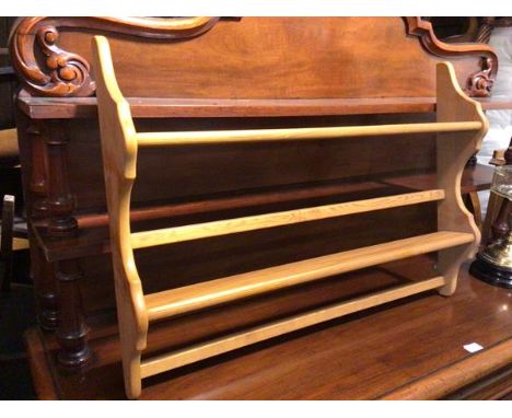 An elm spice rack, with two tiers (59cm x 83cm x 12cm)