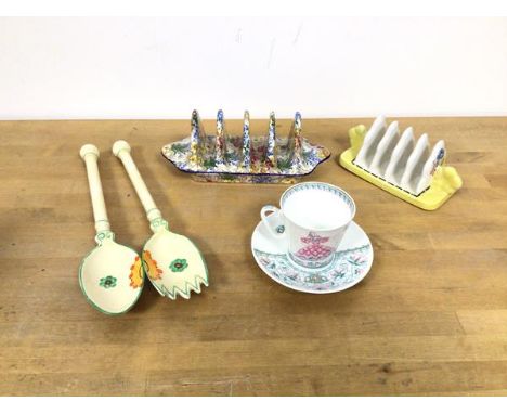 A mixed lot of china including a demi tasse cup and saucer, both marked made in USSR (cup: 5cm), and a Royal Winton Marguerit