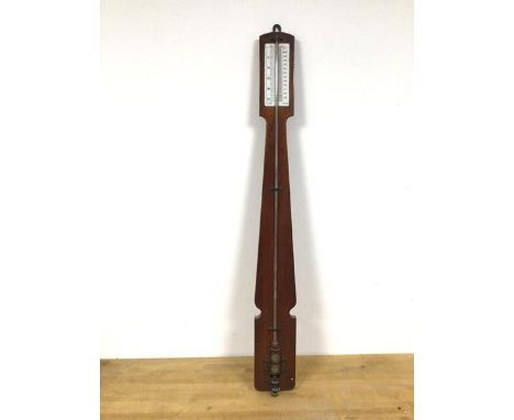 An early 20thc mahogany barometer, with initials C.J.B. and 1.12.13 (97cm)