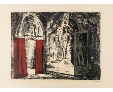 δ John Piper (1903-1992)Yarnton Monument, Oxon (Levinson 70)Lithograph printed in colours, 1948, signed in pencil, printed by