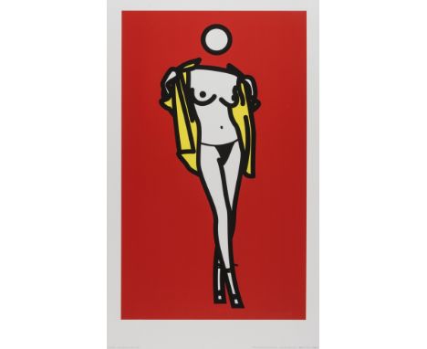 δ Julian Opie (b.1958)Woman taking off man's shirt (Cristea p.244)Screenprint in colours, 2003, from the edition of an unknow