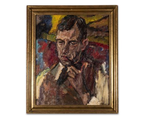 δ David Bomberg (1890-1957)Portrait of Austen St. Barbe Harrison (1891-1976)Oil on canvas, signed and dated '31' in the upper
