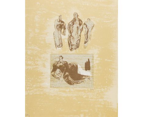 δ Henry Moore (1898-1986)Four Standing Figures (Cramer 324)Lithograph printed in colours, 1973, initialled in pencil, numbere
