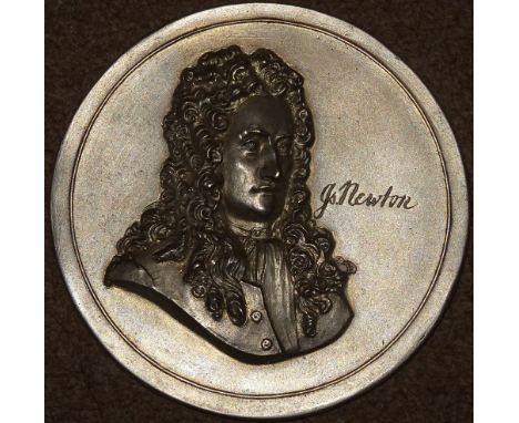Medallion, Sir Isaac Newton, Royal Mint cast hallmarked sterling silver medallion 11.1cm in diameter, (*430gm) number 4 (of 1