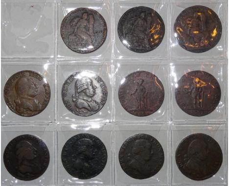 18th century, Warwickshire, Wilkinson and other Halfpennies, 1787-1792, several Fine [11]