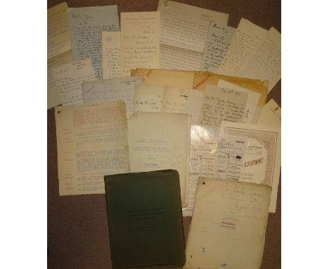 Theatrical, Sir John Martin Harvey, ephemera from the Estate of Sir John, including play books, The Diamond Pendant, 'Bridge'