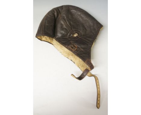 Germany, Third Reich, World War Two, leather flying helmet, by Karl Heister, Berlin