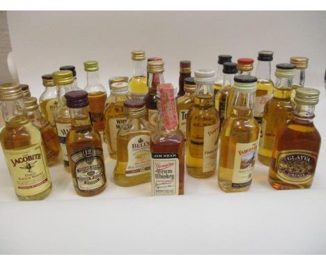 Twenty six miniature Scotch Whisky to include Bells, Jacobite and Grants 