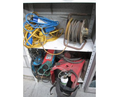 A snap on MIG welder with CO2/argon and an electric stick welder and mask