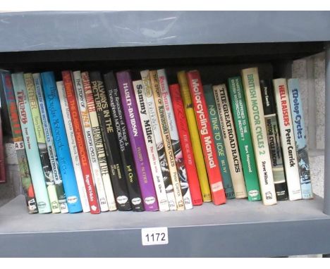 A shelf of interesting books on mainly British Motorcycles