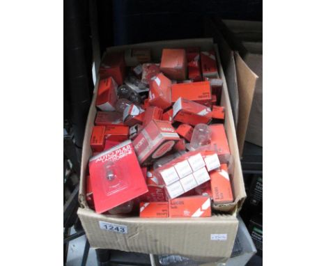 A large quantity of boxed vintage Lucas car light bulbs