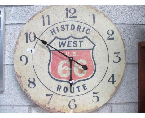A Route 66 aged clock