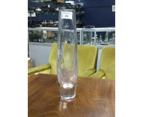 ORREFORS GLASS VASE, 30cm high