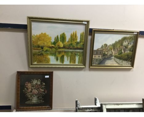 F. BAILEY FARTHINGCOTE signed 'Fred K Bailey '86', along with another painting and a tapestry (3)