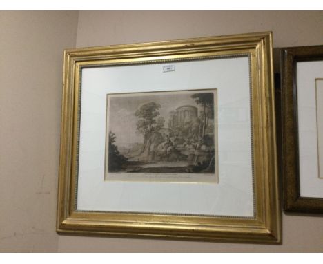 PAIR OF PRINT ENGRAVINGS AFTER JOHN BOYDELL, in gilt frames, 62cm x 69cm overall, along with a pair of prints after Henry Mos