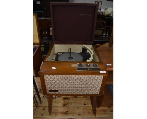 A mid century Philco record player with a Gerrard RC120 MK 2 deck
