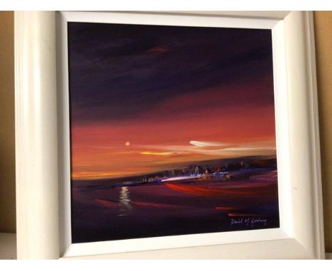 David M Graham, Seascape at Sunset, oil, signed bottom right (34cm x 44cm)