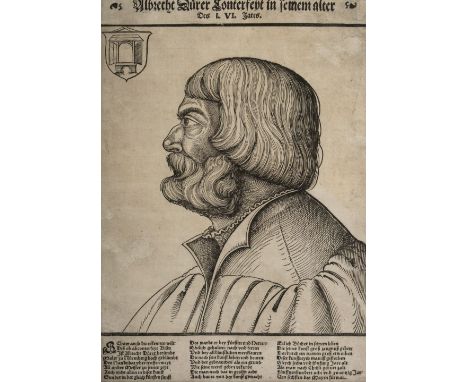 * Schon (Erhard, circa 1491-1542). Albrecht Durer Conterfeyt in seinem alter des LVI. Jares (Portrait of Albrecht Durer in hi