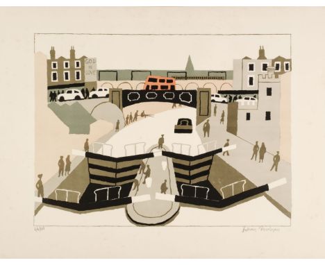 ARR * Trevelyan (Julian, 1910-1988). Camden Lock, 1975, colour lithograph on thick handmade paper, printed by the Curwen Stud