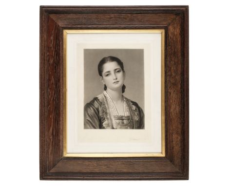* Leighton (Frederick, 1830-1896). Anita, 1879, mezzotint on india wove by Thomas Lewis Atkinson (1817–1898) after Frederick 
