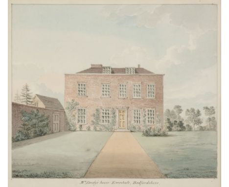 * Fisher (Thomas, 1782-1836). Mrs Sandy's House, Eversholt, Bedfordshire, watercolour and traces of pencil, depicting a large