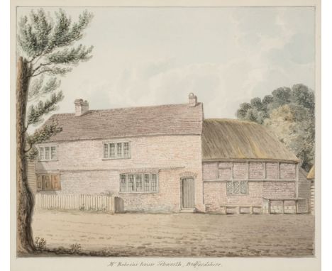 * Fisher (Thomas, 1782-1836). Mr. Roberts's house, Tebworth, Bedfordshire, watercolour and traces of pencil, depicting a red 