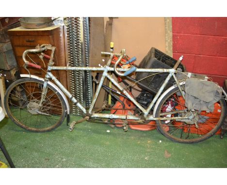 A mid 20th century Parkes light weight tandem bike, made in Birmingham 