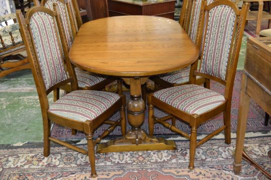 A Parker Knoll Dining Table And Six Chairs D End Extending A Parker Knoll Dining Table And Six