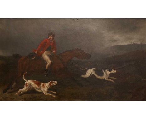 Robert Henry Roe (1822-1905) In Full Cry The Huntsman Return The latter signed and dated (18)89, oil on canvas, 44.5cm by 80c