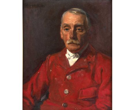 Reginald Grange Brundrit RA, ROI (1883-1960) Portrait of Harold Dewhurst Esq of Aireville, Skipton, head and shoulders, in hu