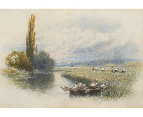 Myles Birket Foster RWS (1825-1899) "The Lay of the Labourer" Watercolour, 9.5cm by 13cm Illustrated: "Hood's Poems", 1872  A