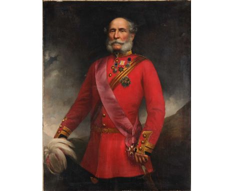 Attributed Richard Buckner (1812-1883) Portrait of General Sir Patrick Grant of Tullochgorm, three-quarter length standing in