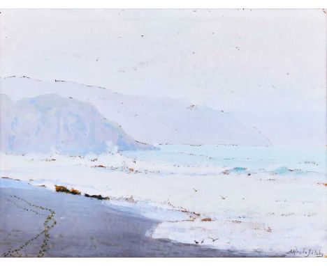 Alfredo Helsby (1862-1933) Chilean SeascapeSigned, oil on paper, 26cm by 34.5cm 