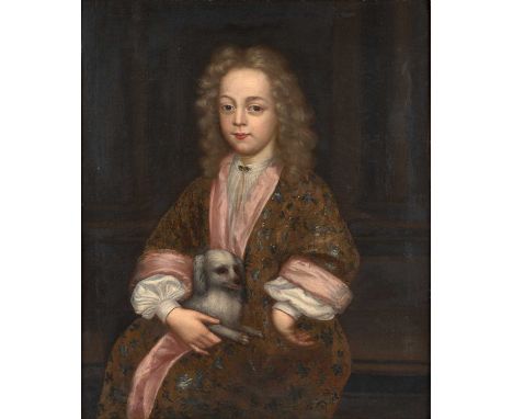 Follower of Caspar Netscher (1639-1684) Dutch Portrait of Nicolas Wyse, three-quarter length seated, wearing a decorative emb