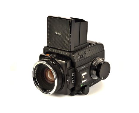 A Rolleiflex SL66 SE Camera, black, serial no. 310290013, with Rollei Planar HFT f/2.8 80mm lens, black, serial no. 8101196, 