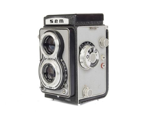 Semflex Otomatic B Camera, grey covering with makers case