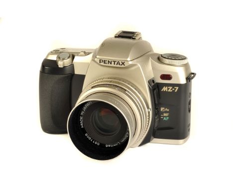 A Pentax MZ-7 SLR Camera, chrome, serial no. 2003414, with Pentax-FA Limited f/1.9 43mm lens, chrome, serial no. 0011905, bod