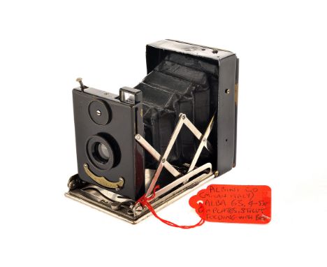 An Alba 63 Baby Camera, 4½x6cm, with Alba’s Hemi-Anastigmat f/7.5 lens, serial no. 2929, body, G, lens,