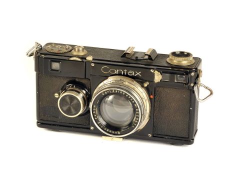 A Zeiss Ikon Contax If Rangefinder Camera, black, serial no. Y64071, with Carl Zeiss Jena Sonnar f/2 50mm lens, chrome, seria