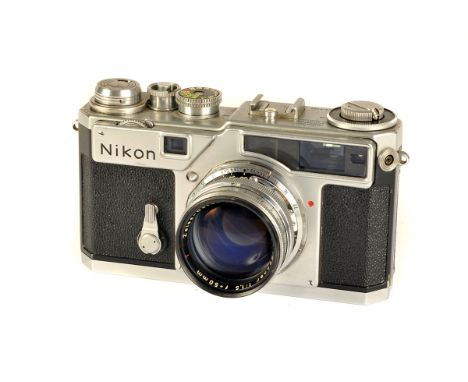 A Nikon SP Rangefinder Camera, chrome, serial no. 6215789, with Zeiss-Opton Sonnar T f/1.5 50mm lens, chrome, serial no. 1054