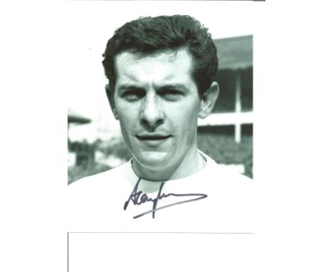 Alan Mullery 10x8 Signed B/W Football Photo Pictured During His Playing Days With Spurs. Supplied from stock of www.sportsign