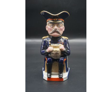 A rare Wilkinson 'Lord Kitchener' pottery toby jug,&nbsp;designed by Sir F Carruthers Gould, 25cm high. 