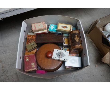A collection of playing card packs and pastimes.&nbsp; 